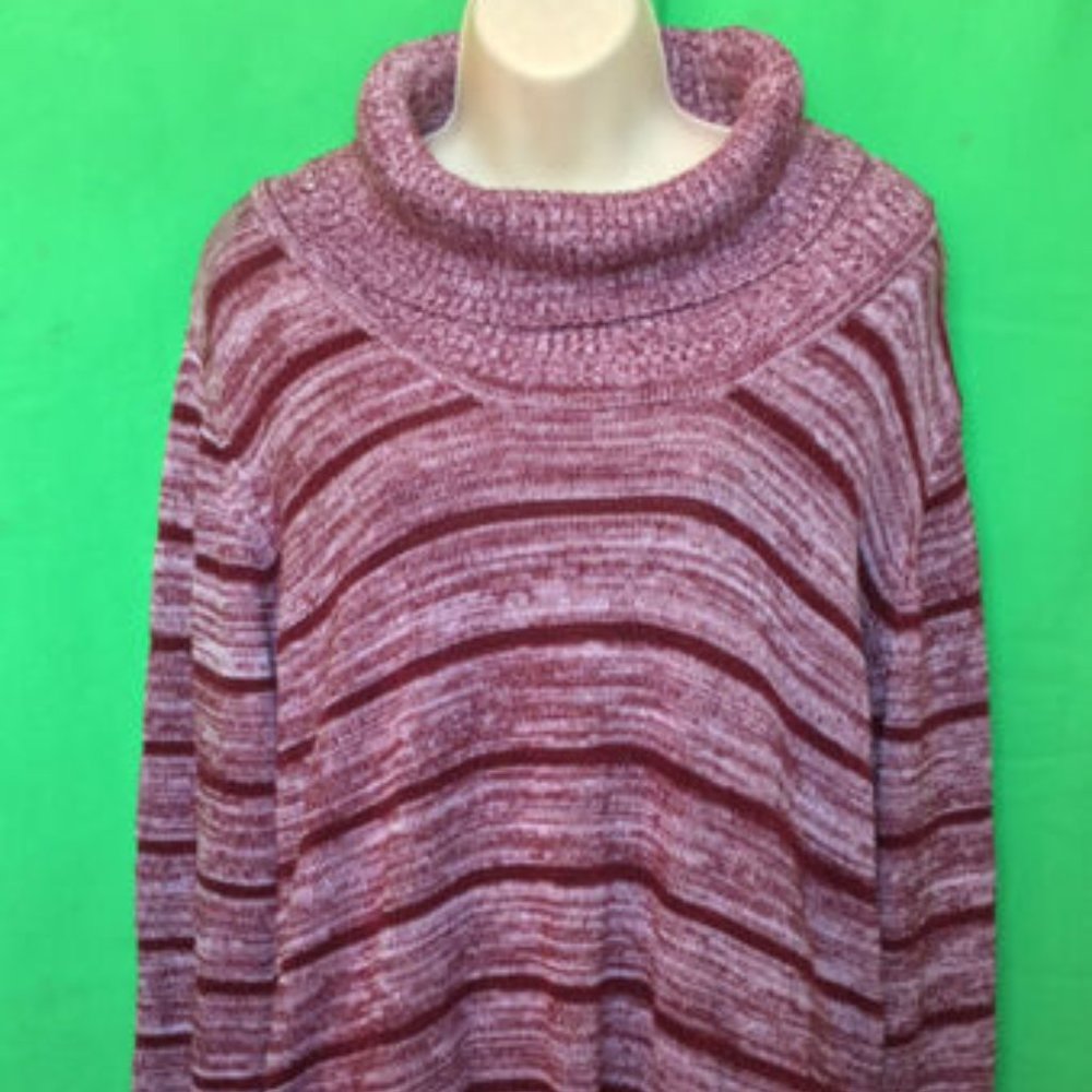 NEW BASIC EDITIONS cotton cowlneck sweater size--3X